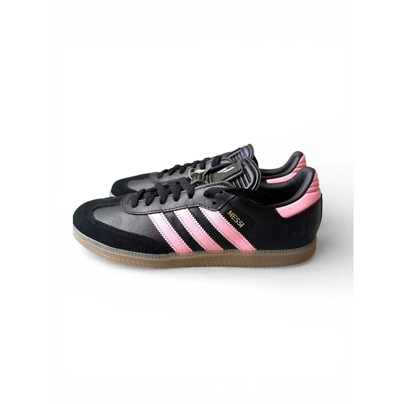 adidas NWB Samba Messi Inter Miami SZ 7.5 Mens Black Unisex Pink IH8158 Sneakers - Picture 5 of 12